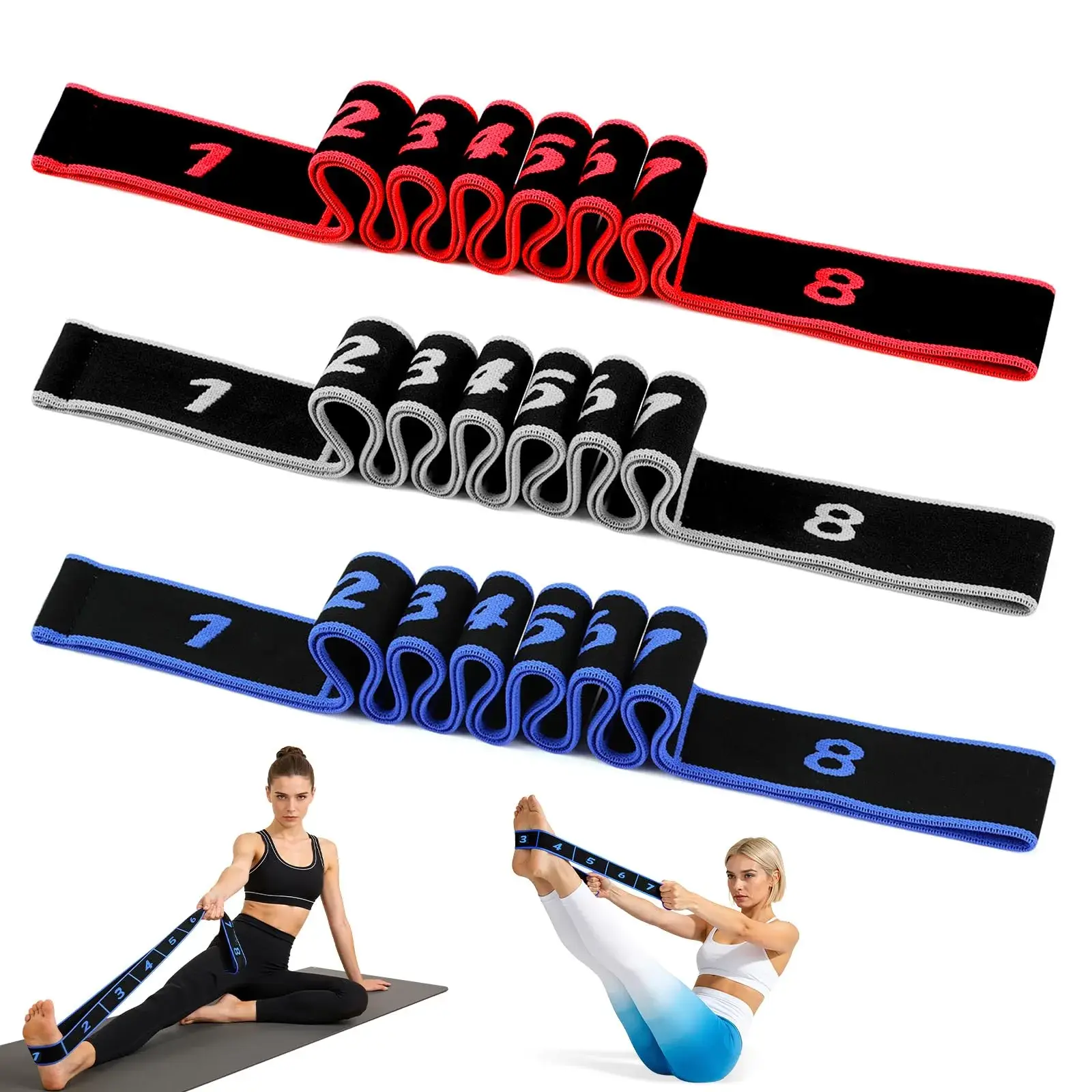 Replete fitness resistance band set